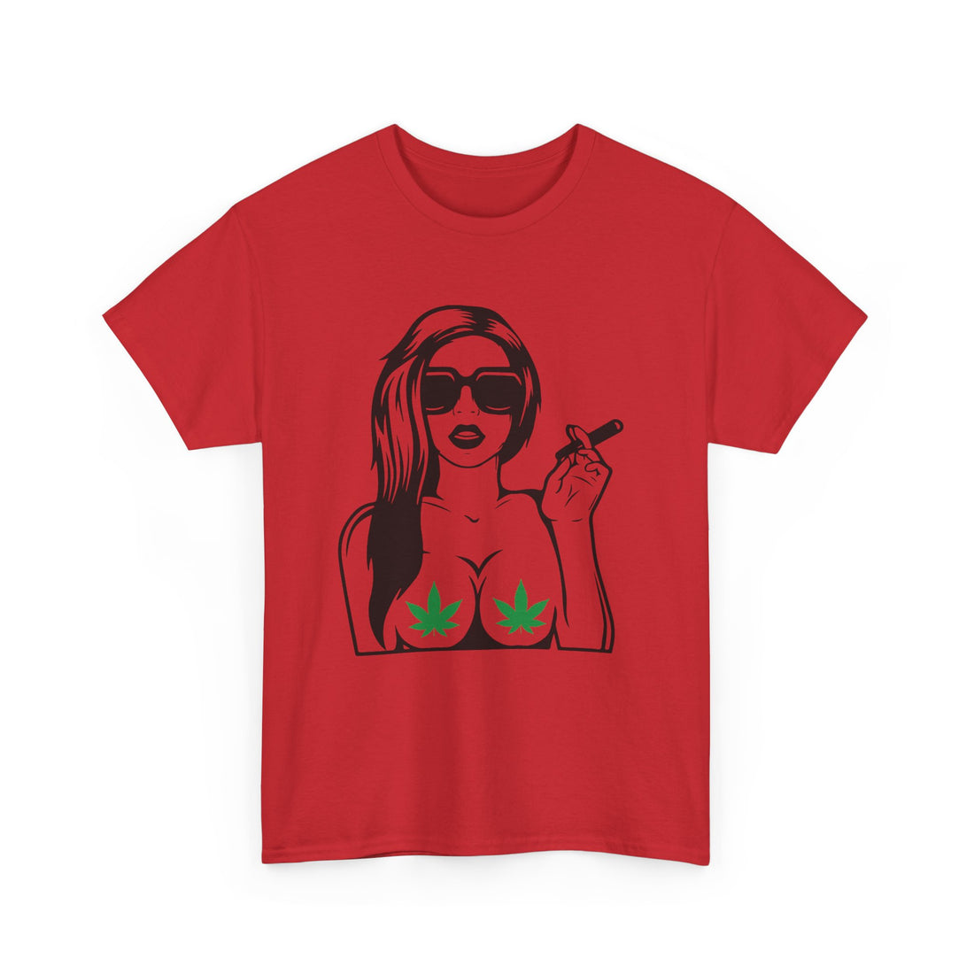 Woman Smoking Joint T-Shirt - Graphic T-Shirt from Tee Utopia