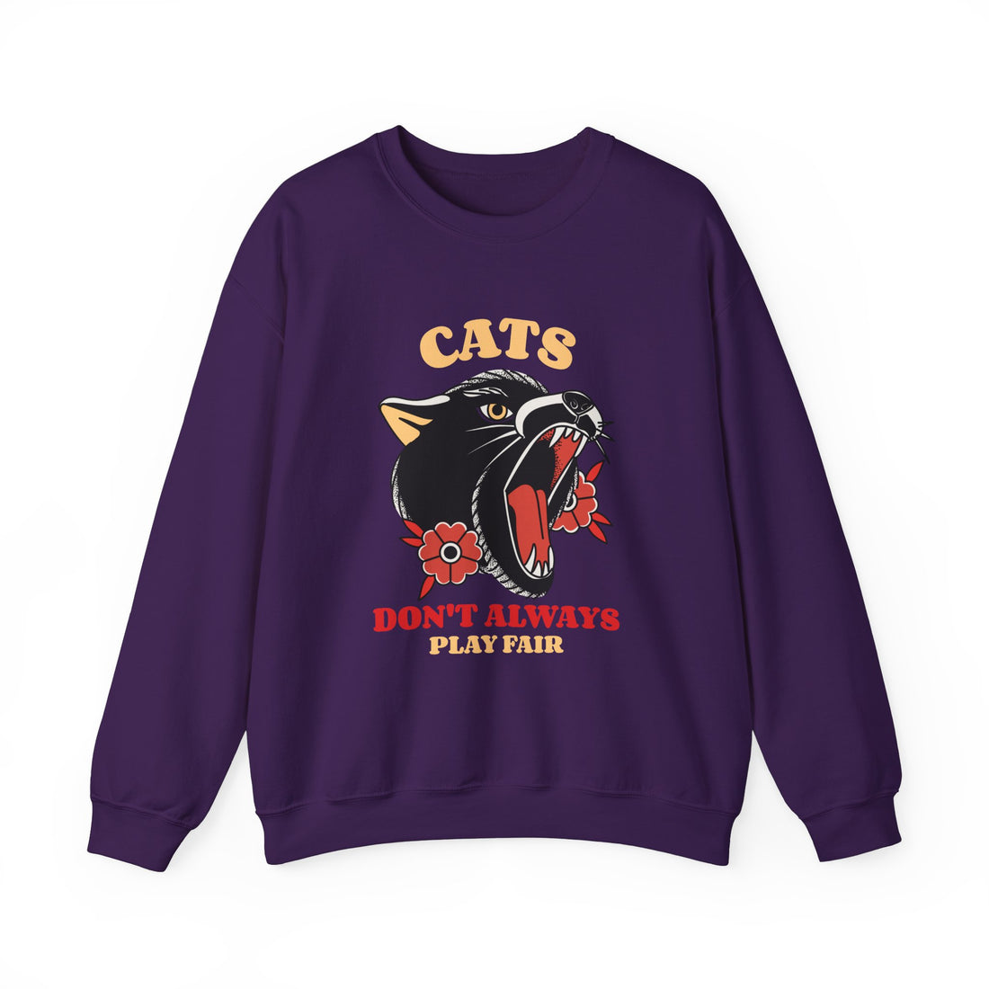 Cats Don't Always Play Fair Sweatshirt - Graphic Sweatshirt from Tee Utopia