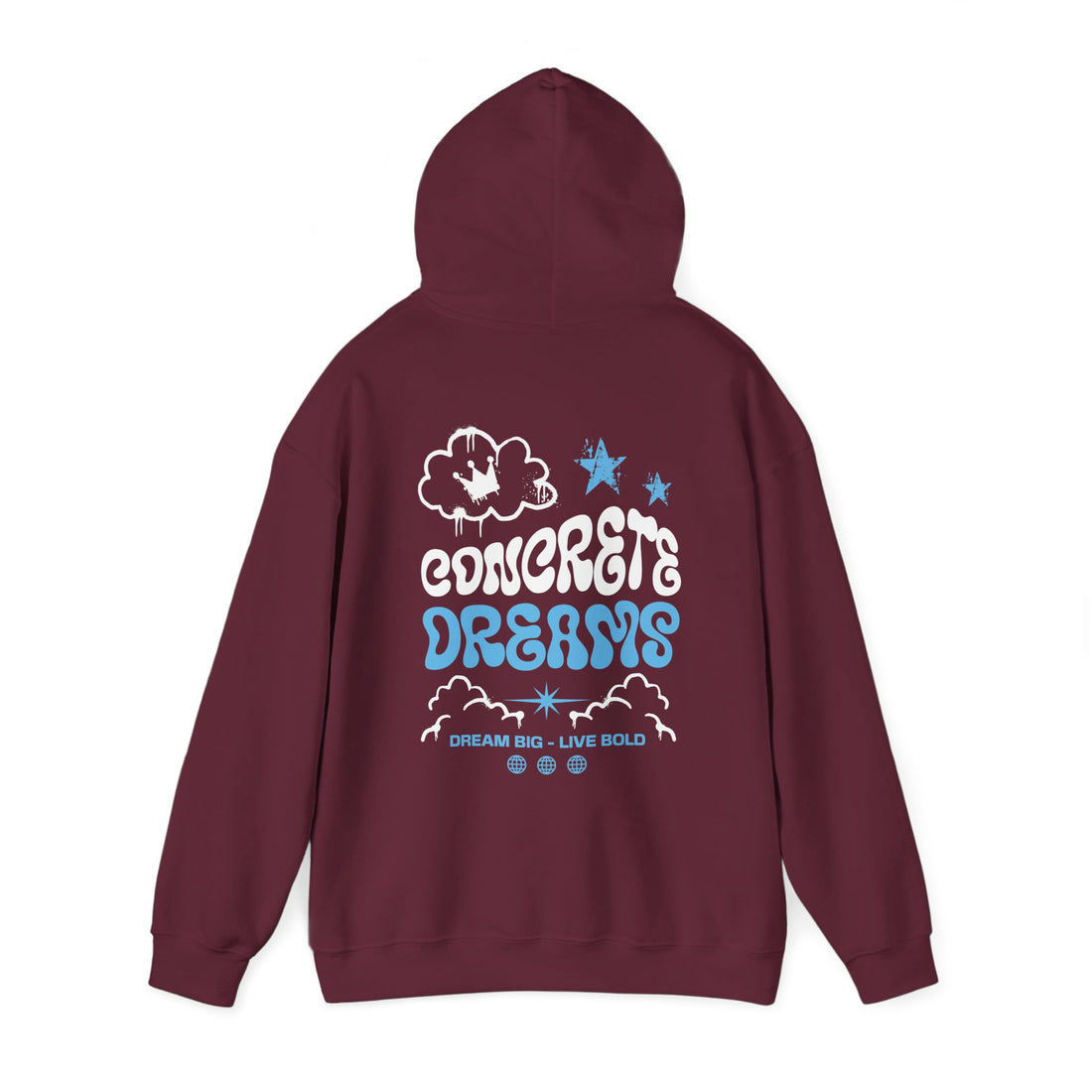 Concrete Dreams Front and Back Hoodie - Graphic Hoodie from Tee Utopia