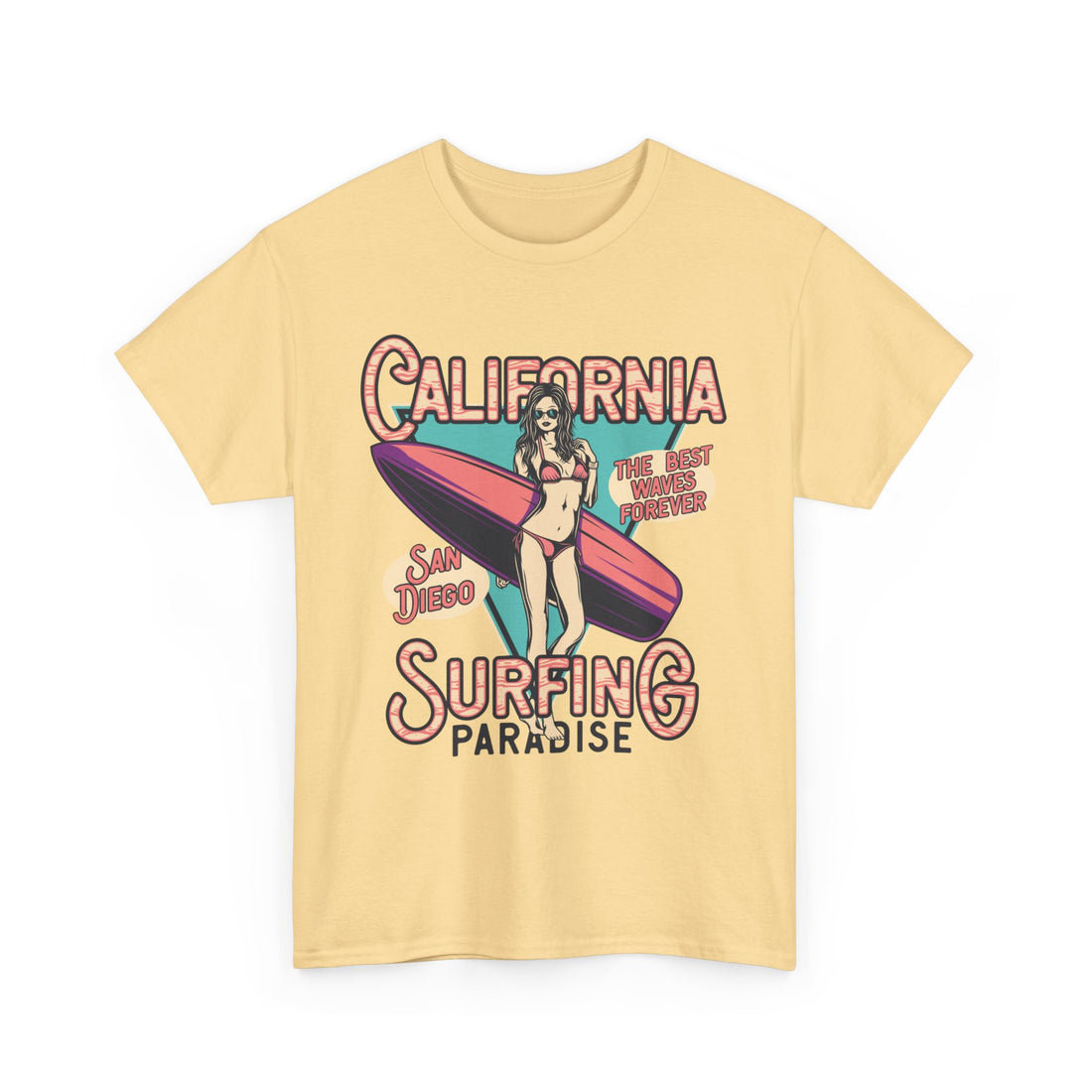 California Surfing Paradise T-Shirt - Graphic T-Shirt from Tee Utopia