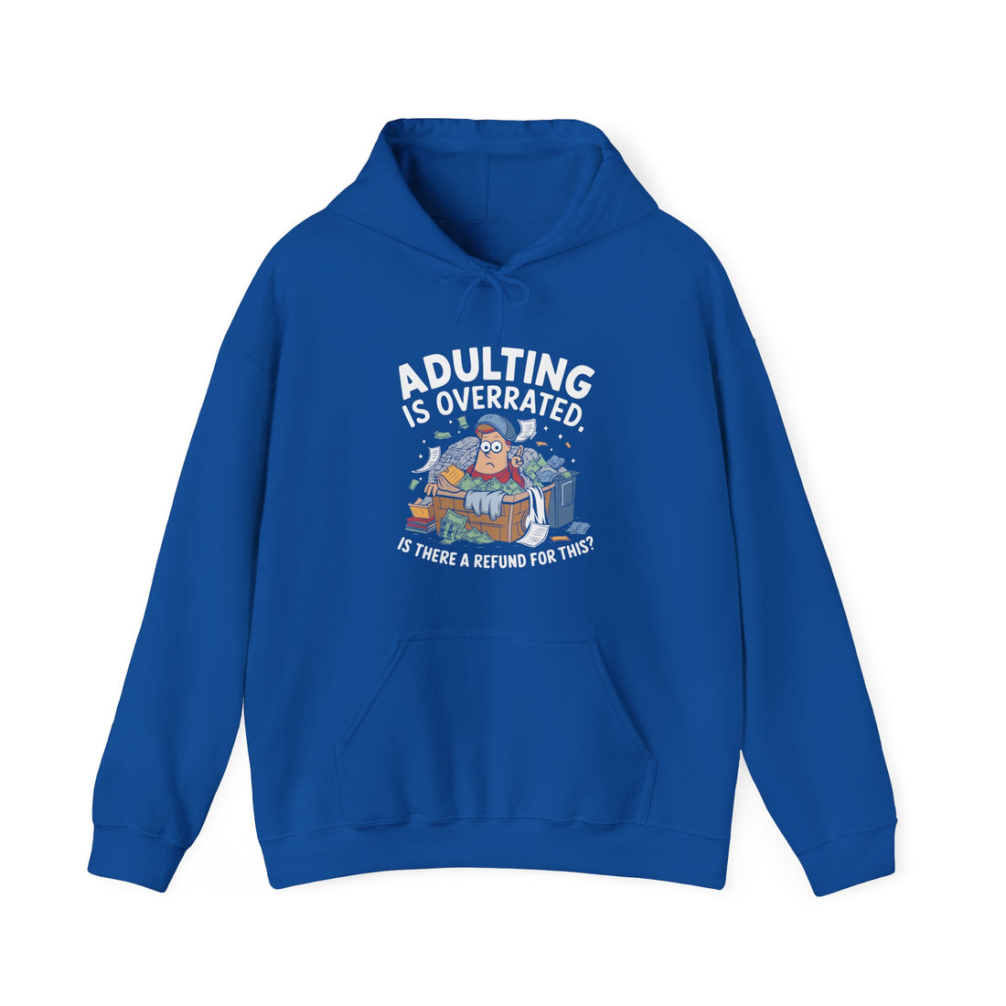 Adulting Is Overrated Hoodie - Graphic Hoodie from Tee Utopia