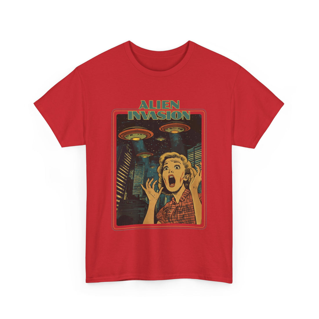 Alien Invasion City Attack T-Shirt - Graphic T-Shirt from Tee Utopia