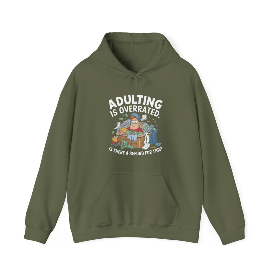Adulting Is Overrated Hoodie - Graphic Hoodie from Tee Utopia