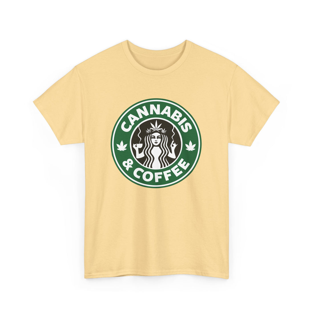 Cannabis and Coffee T-Shirt - Graphic T-Shirt from Tee Utopia