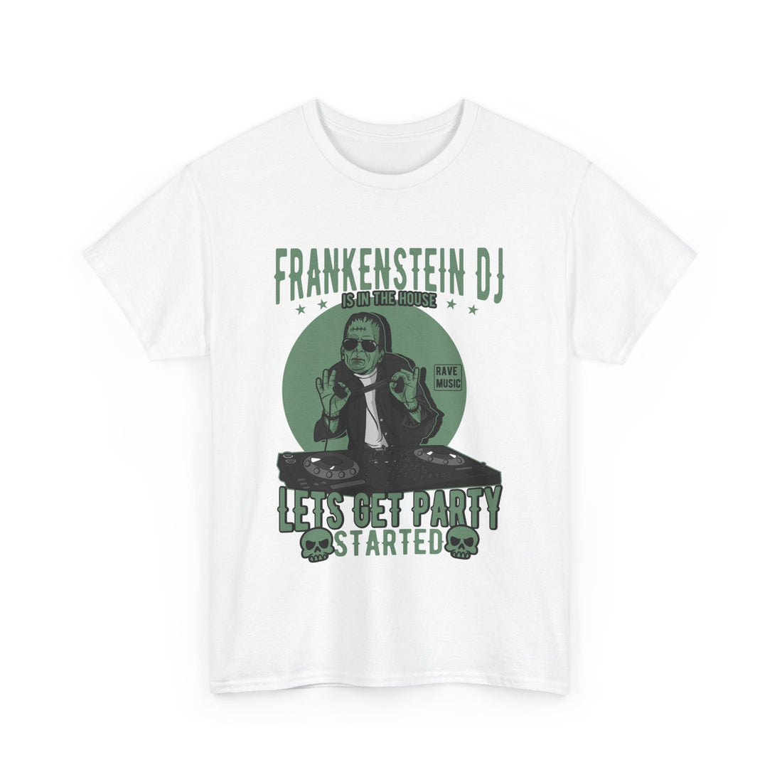 Frankenstein DJ T-Shirt - Graphic T-Shirt from Tee Utopia