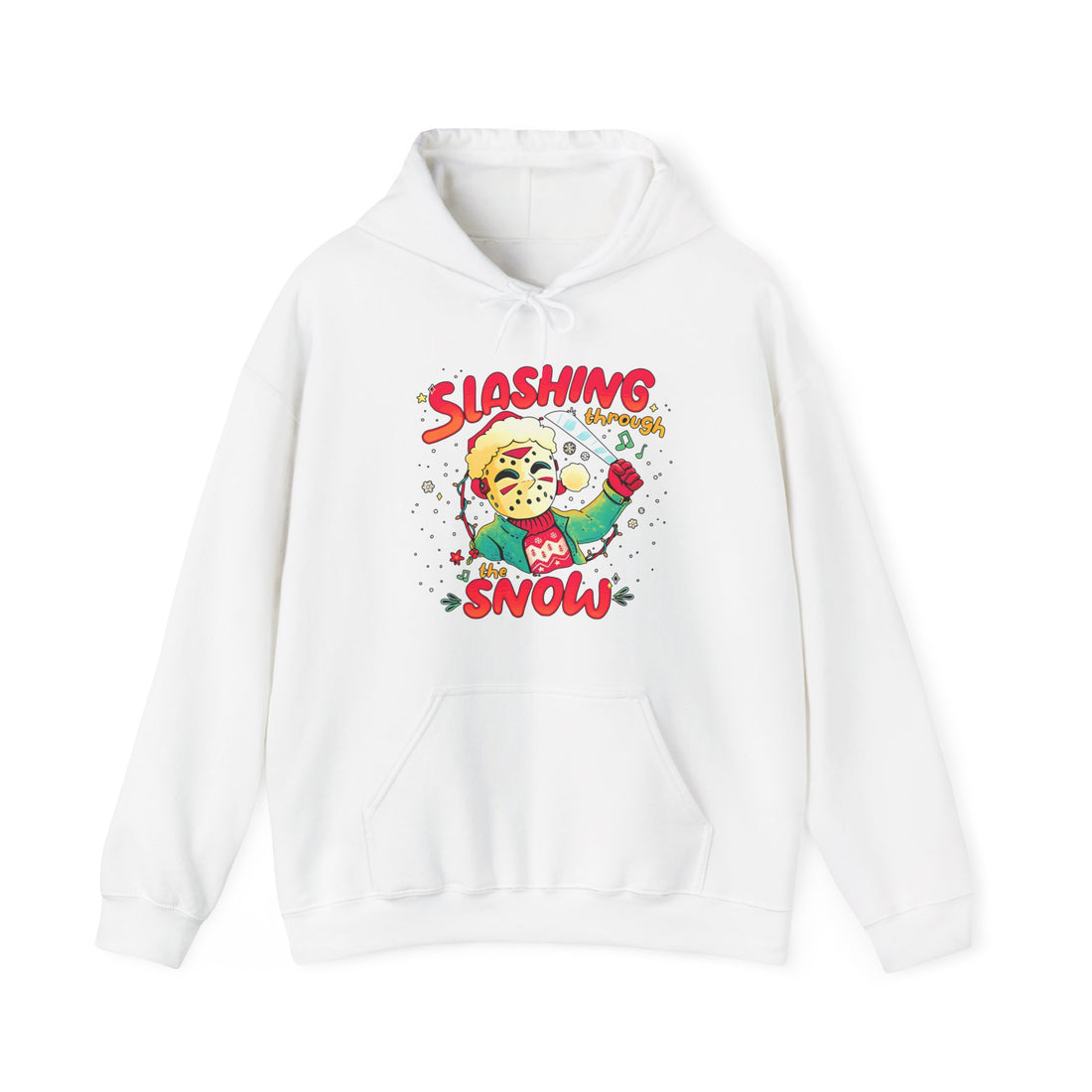 Slashing Through The Snow Hoodie - Graphic Hoodie from Tee Utopia
