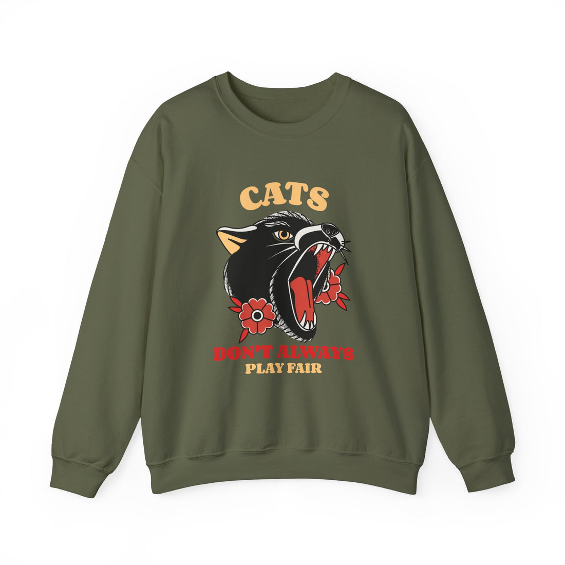 Cats Don't Always Play Fair Sweatshirt - Graphic Sweatshirt from Tee Utopia