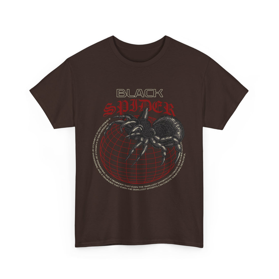 Black Spider T-Shirt - Graphic T-Shirt from Tee Utopia