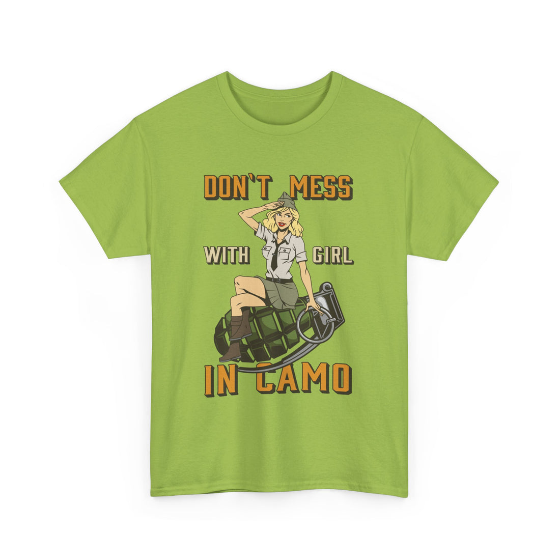 Don't Mess With a Girl in Camo T-Shirt - Graphic T-Shirt from Tee Utopia