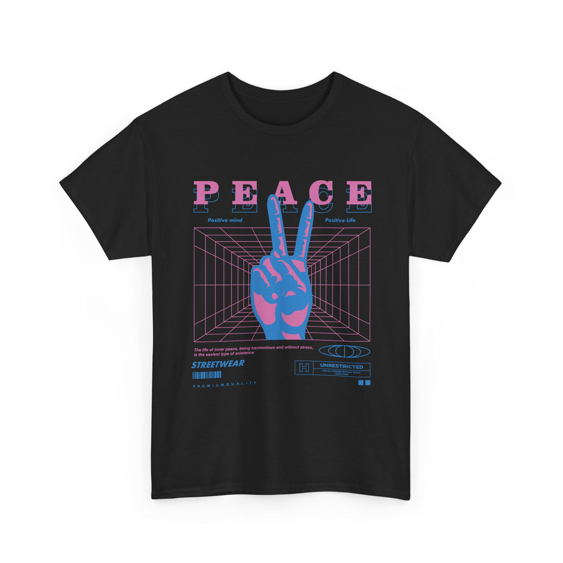 Positive Mind Positive Life T-Shirt - Graphic T-Shirt from Tee Utopia