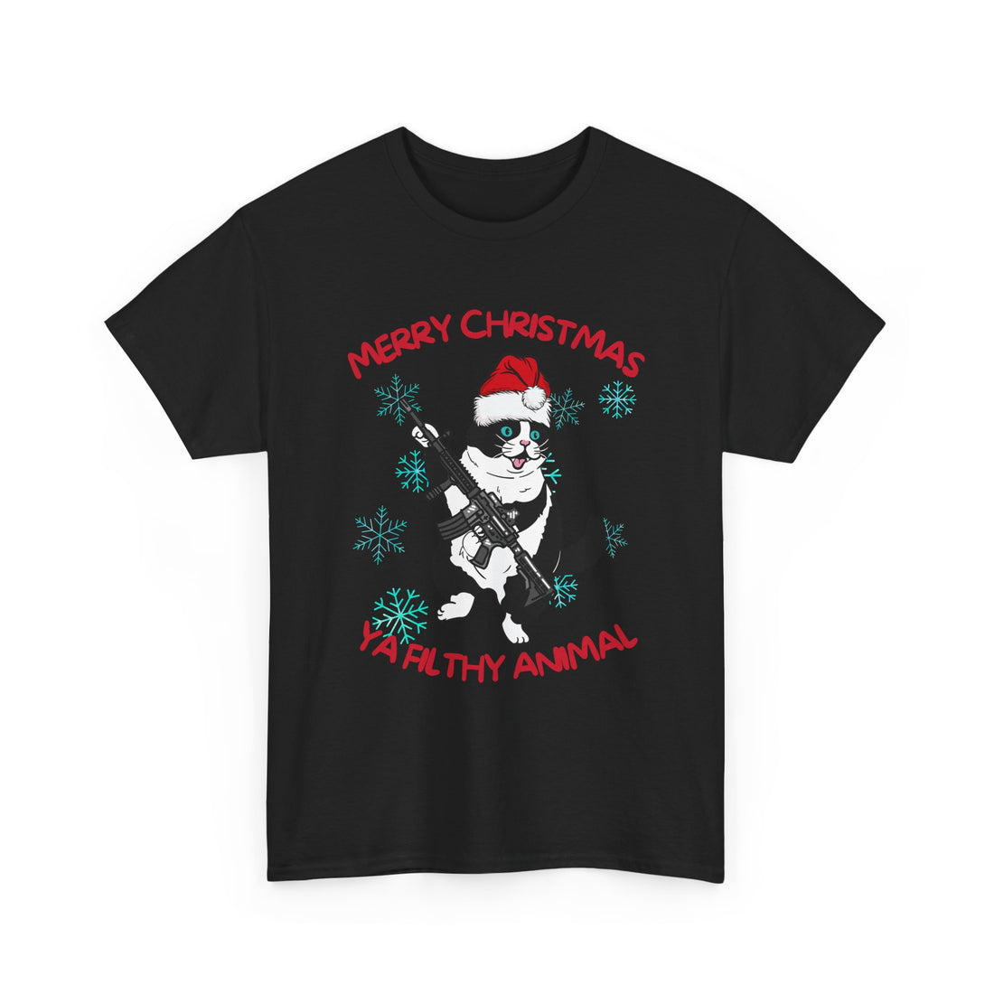 Merry Christmas Ya Filthy Animal T-Shirt - Graphic T-Shirt from Tee Utopia