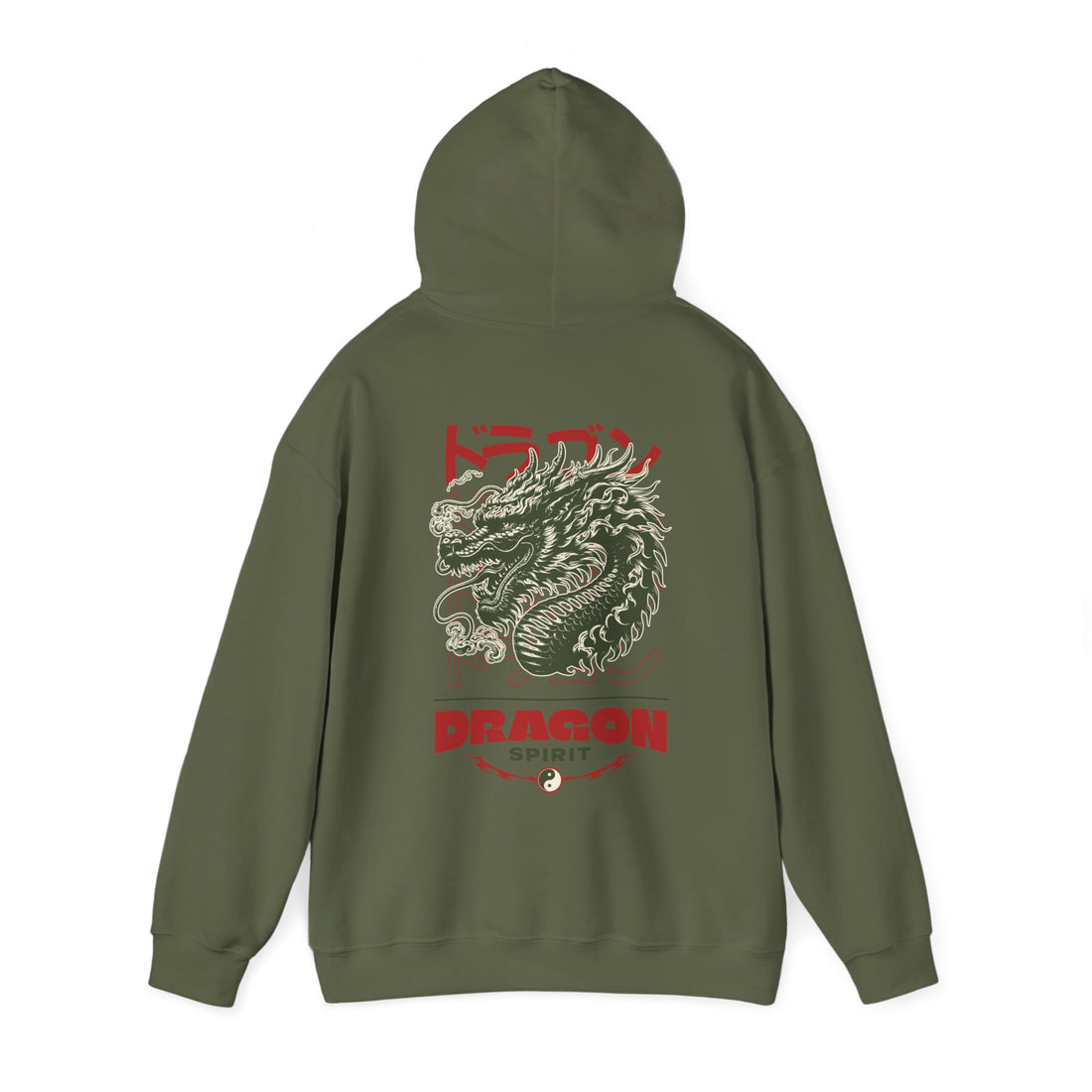 Dragon Spirit Front and Back Hoodie - Graphic Hoodie from Tee Utopia