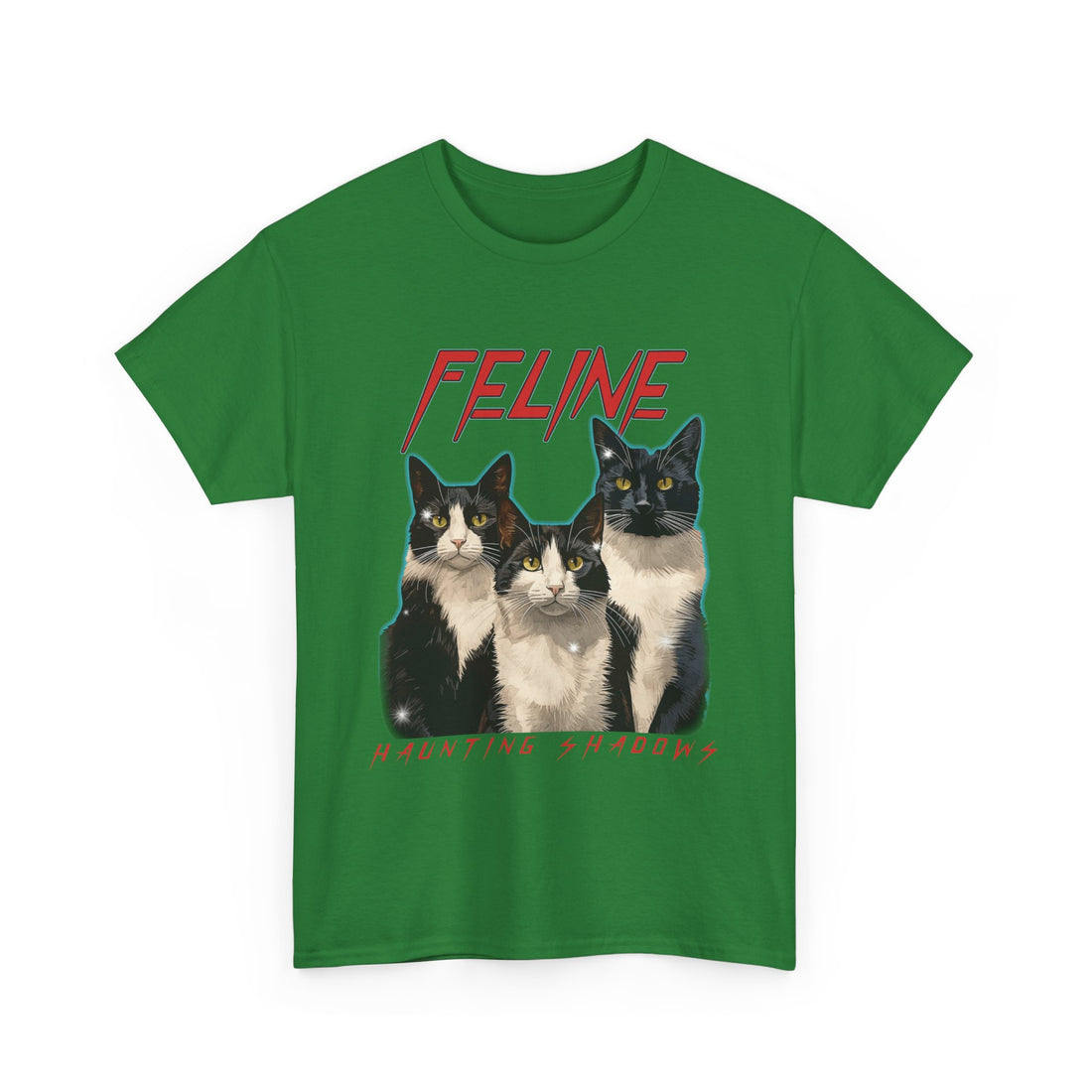 Feline Haunting Shadows T-Shirt - Graphic T-Shirt from Tee Utopia