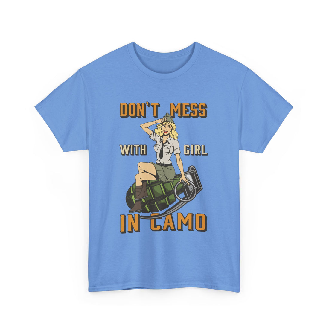 Don't Mess With a Girl in Camo T-Shirt - Graphic T-Shirt from Tee Utopia