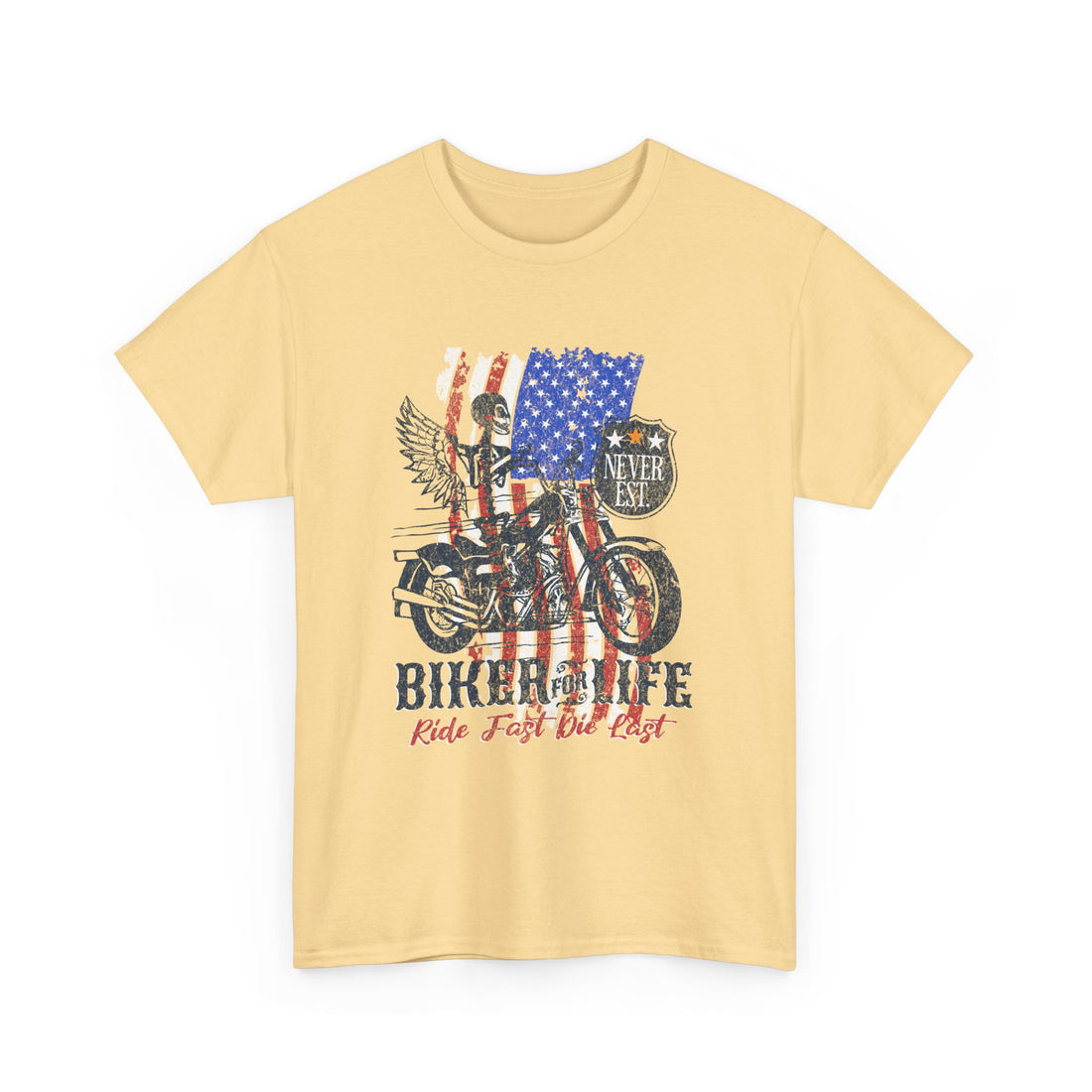 Biker For Life T-Shirt - Graphic T-Shirt from Tee Utopia