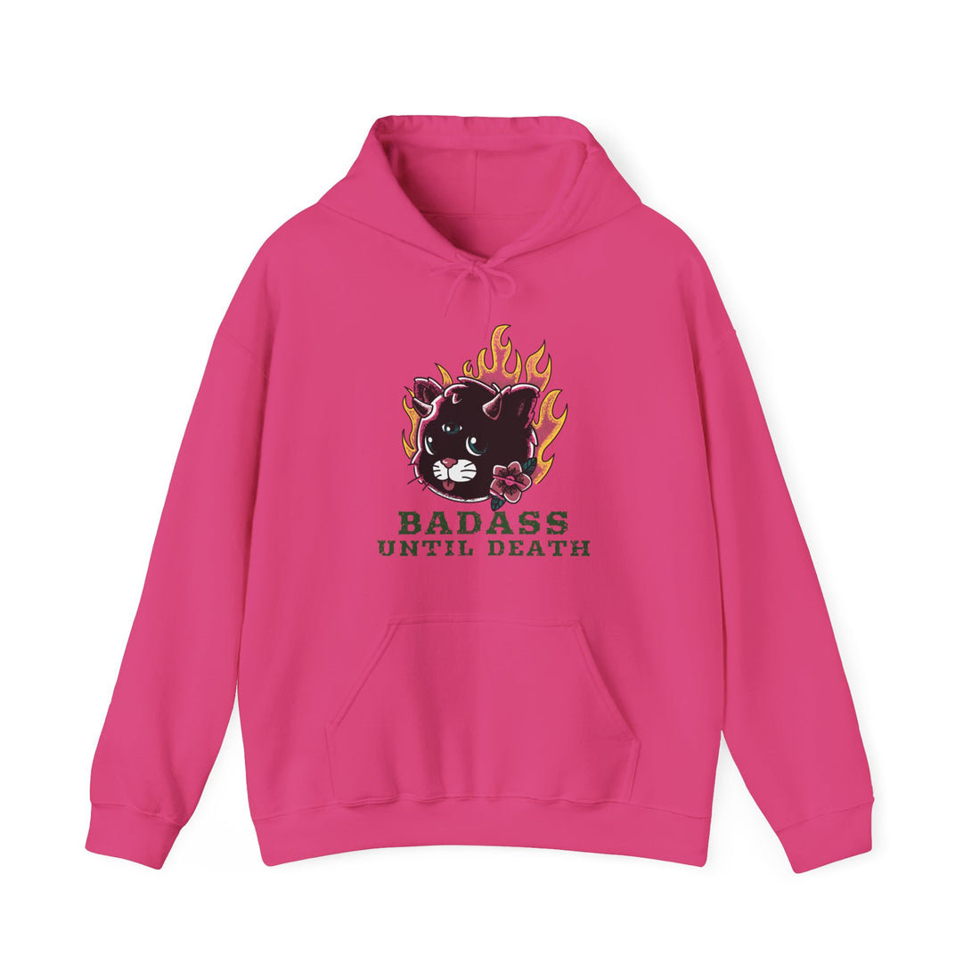 Badass Until Death Hoodie - Graphic Hoodie from Tee Utopia