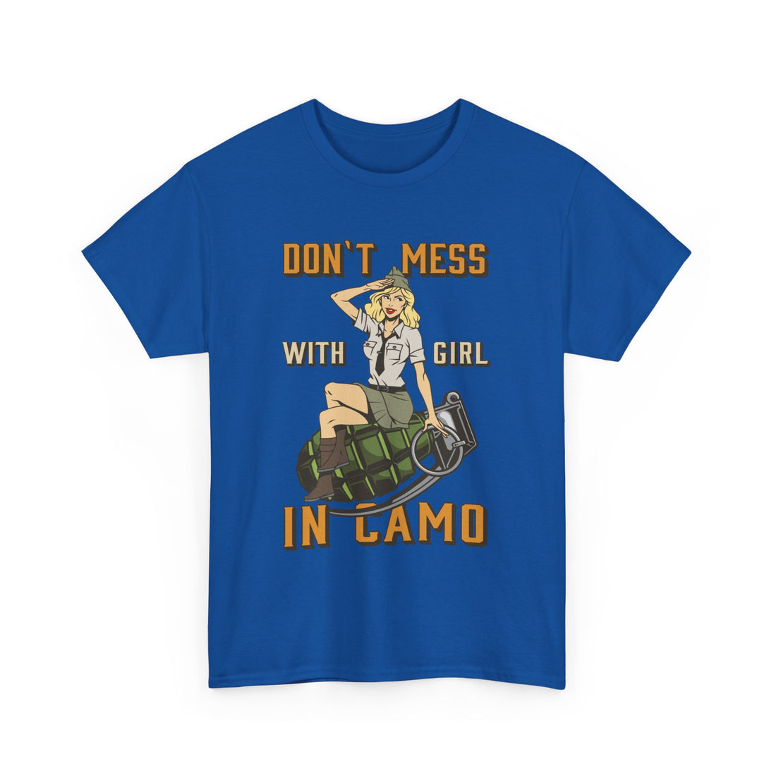 Don't Mess With a Girl in Camo T-Shirt - Graphic T-Shirt from Tee Utopia