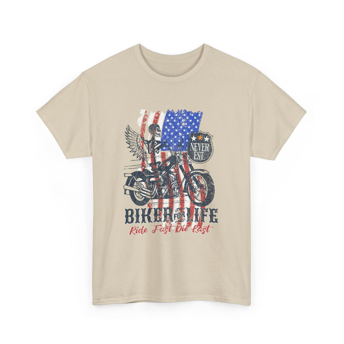 Biker For Life T-Shirt - Graphic T-Shirt from Tee Utopia