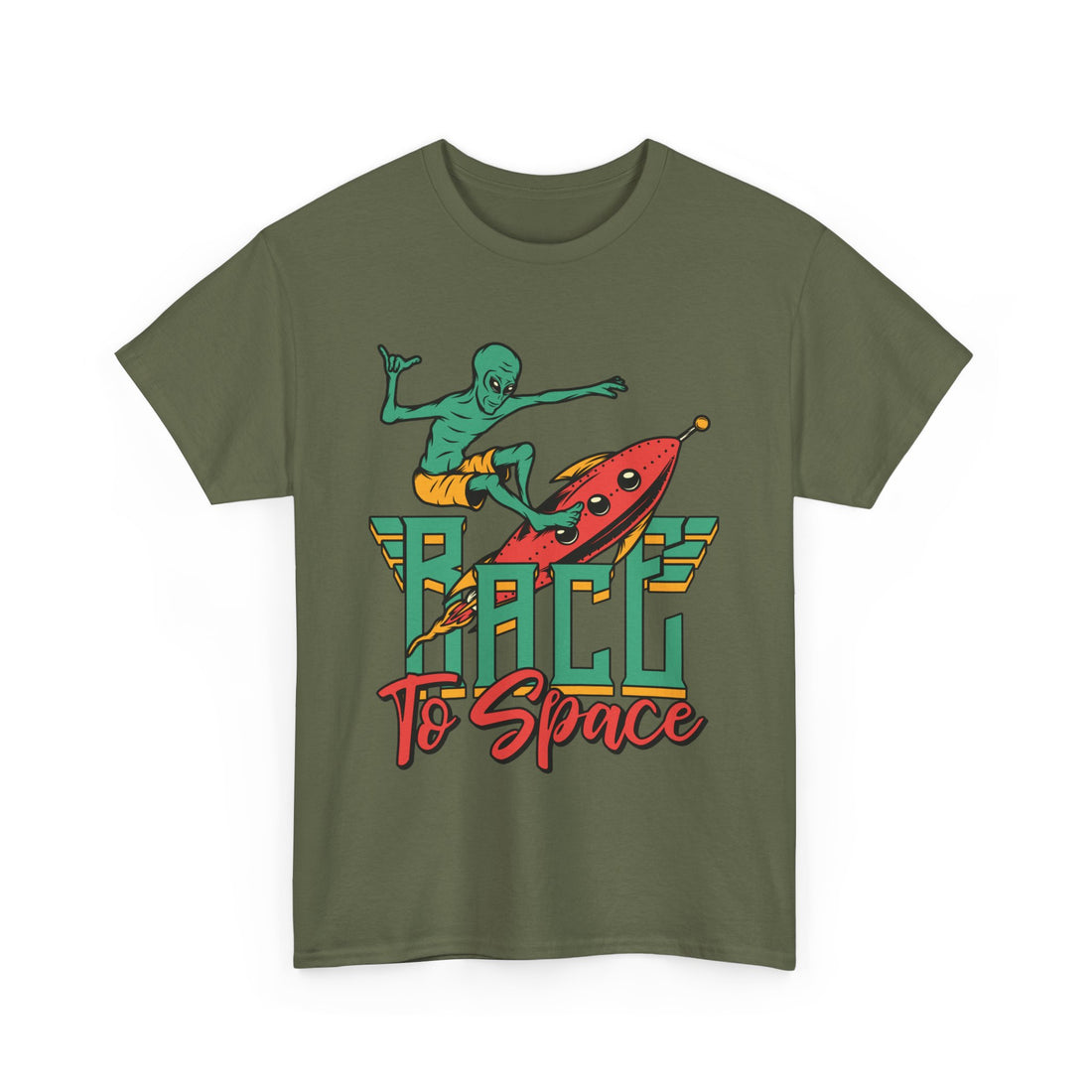 Race To Space T-Shirt - Graphic T-Shirt from Tee Utopia