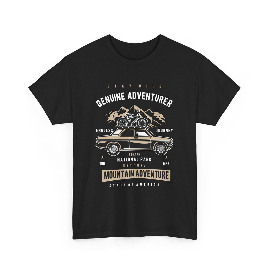 Stay Wild Genuine Adventure T-Shirt - Graphic T-Shirt from Tee Utopia