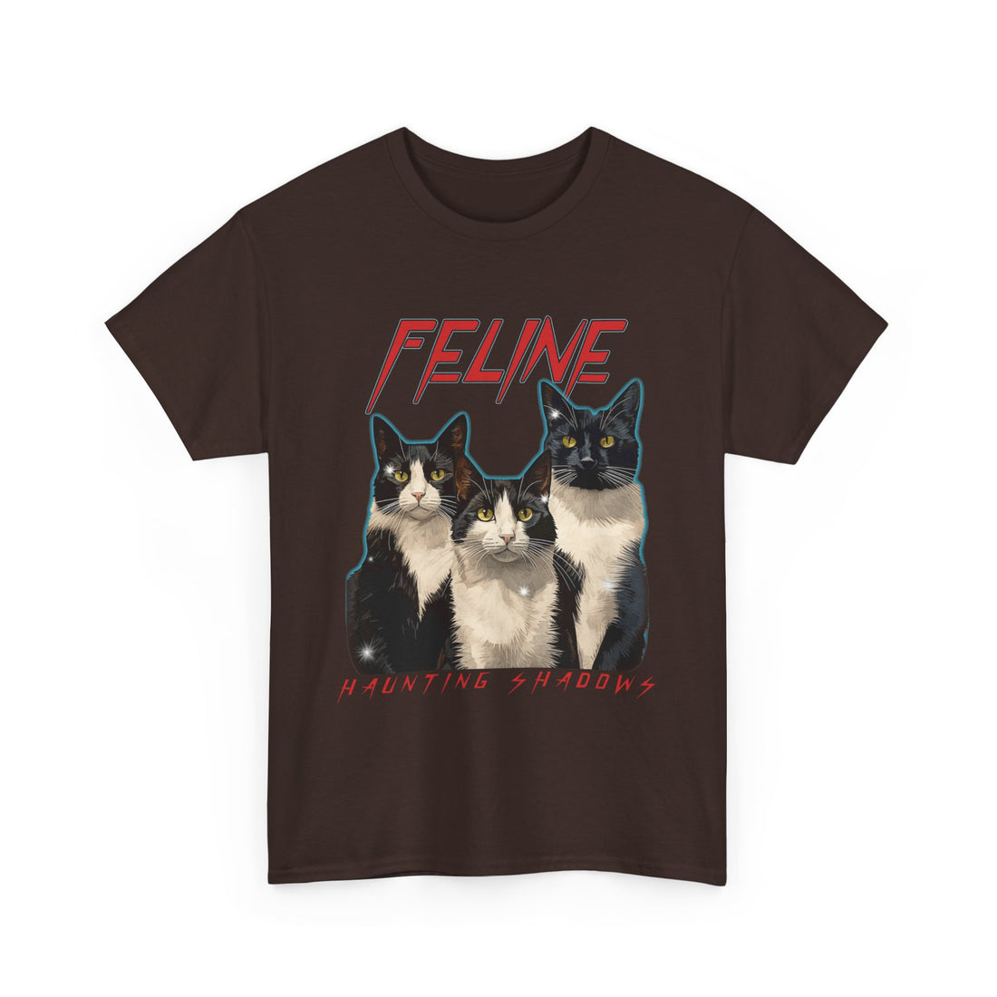 Feline Haunting Shadows T-Shirt - Graphic T-Shirt from Tee Utopia
