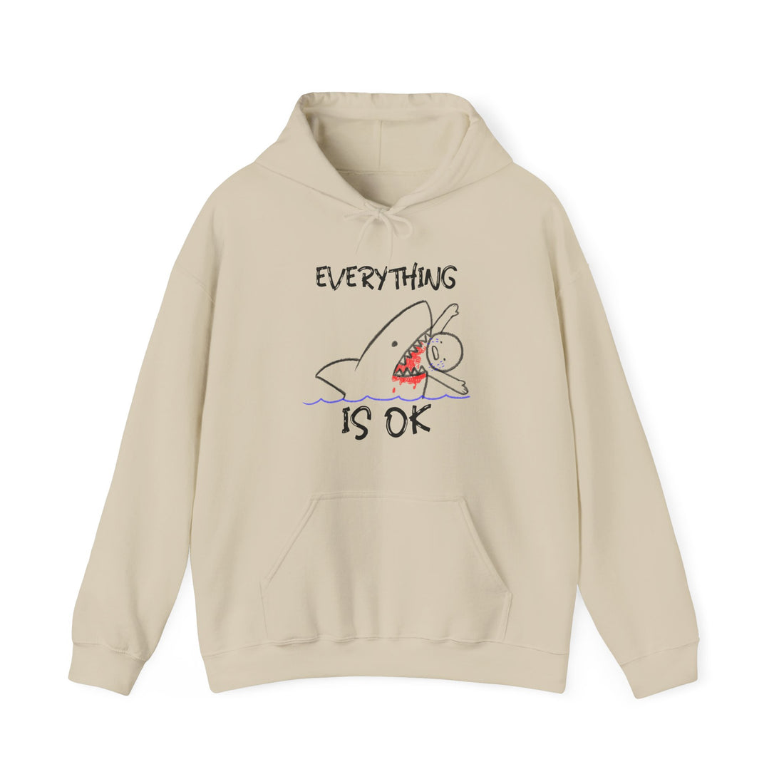Everything Is OK Hoodie - Graphic Hoodie from Tee Utopia