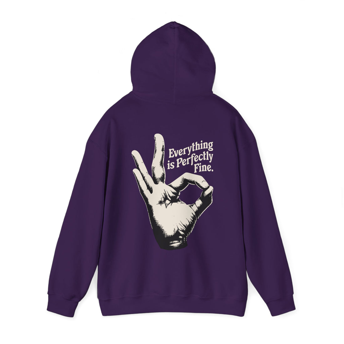 Everything is Perfectly Fine. Front and Back Hoodie - Graphic Hoodie from Tee Utopia