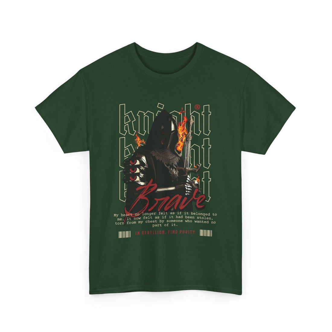 Brave Knight T-Shirt - Graphic T-Shirt from Tee Utopia