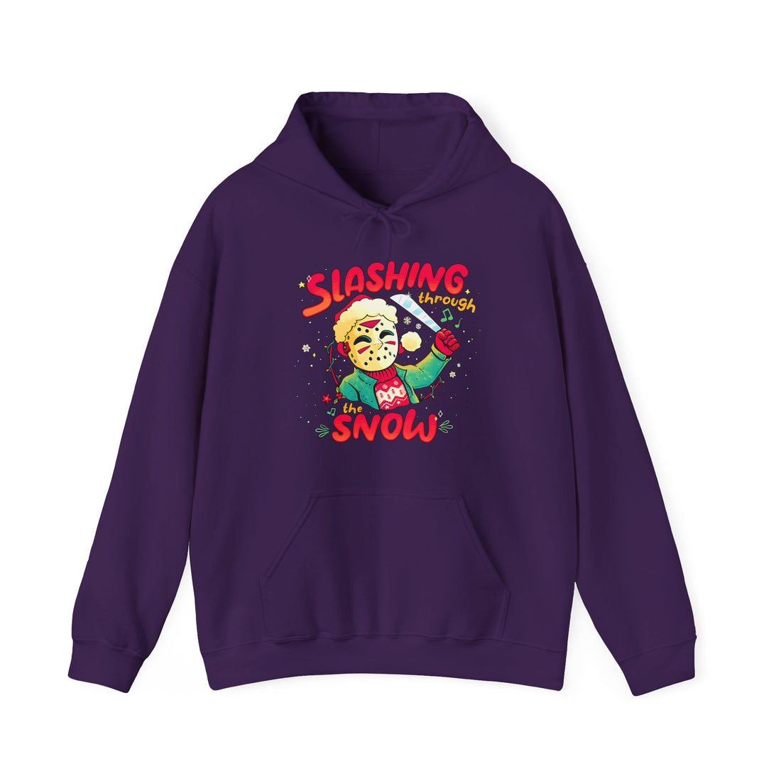 Slashing Through The Snow Hoodie - Graphic Hoodie from Tee Utopia