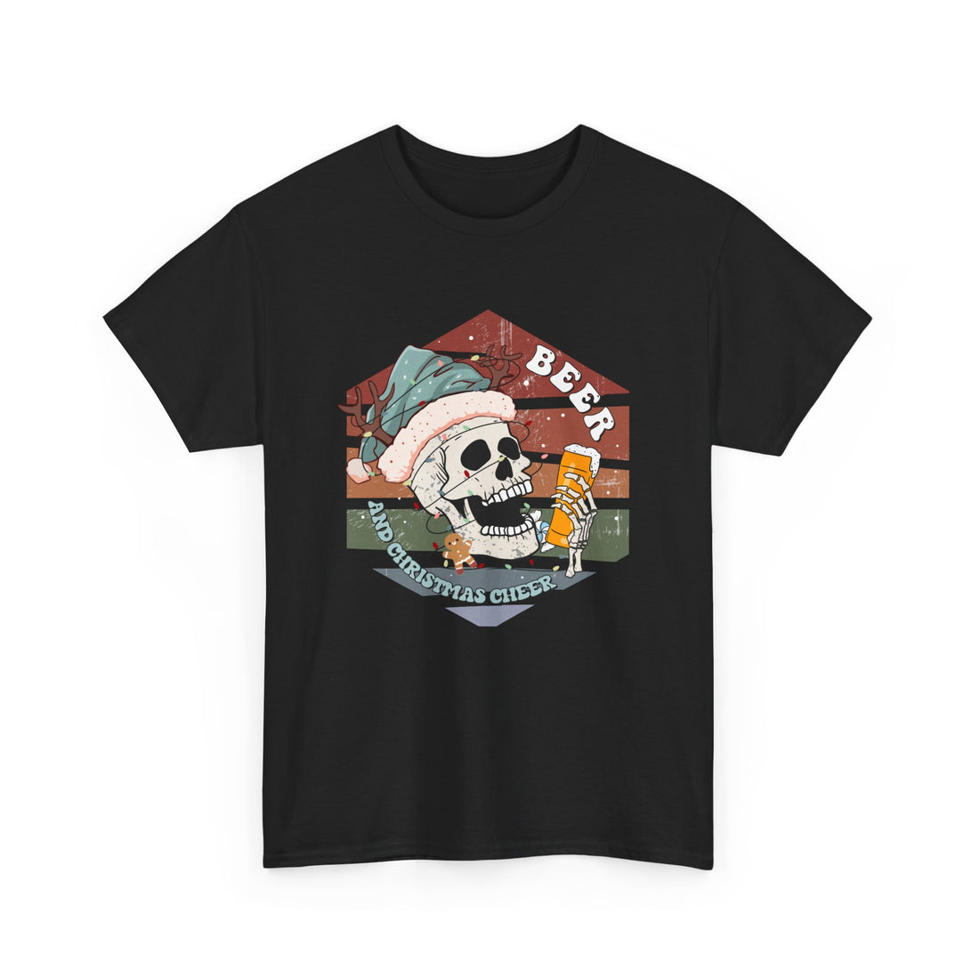 Beer & Christmas Cheer T-Shirt - Graphic T-Shirt from Tee Utopia