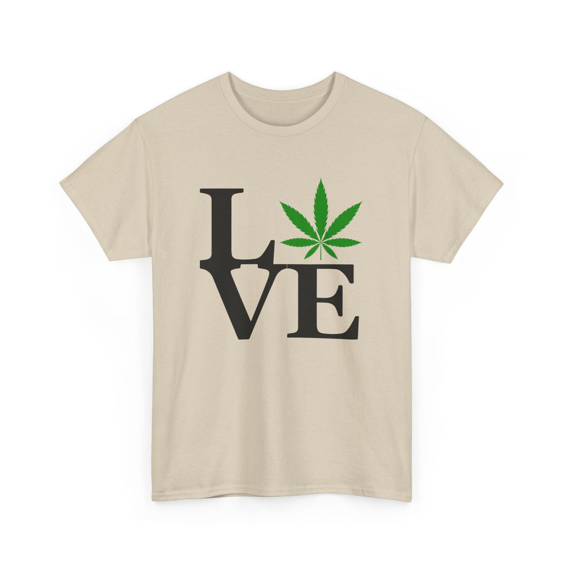 Love Cannabis Leaf T-Shirt - Graphic T-Shirt from Tee Utopia
