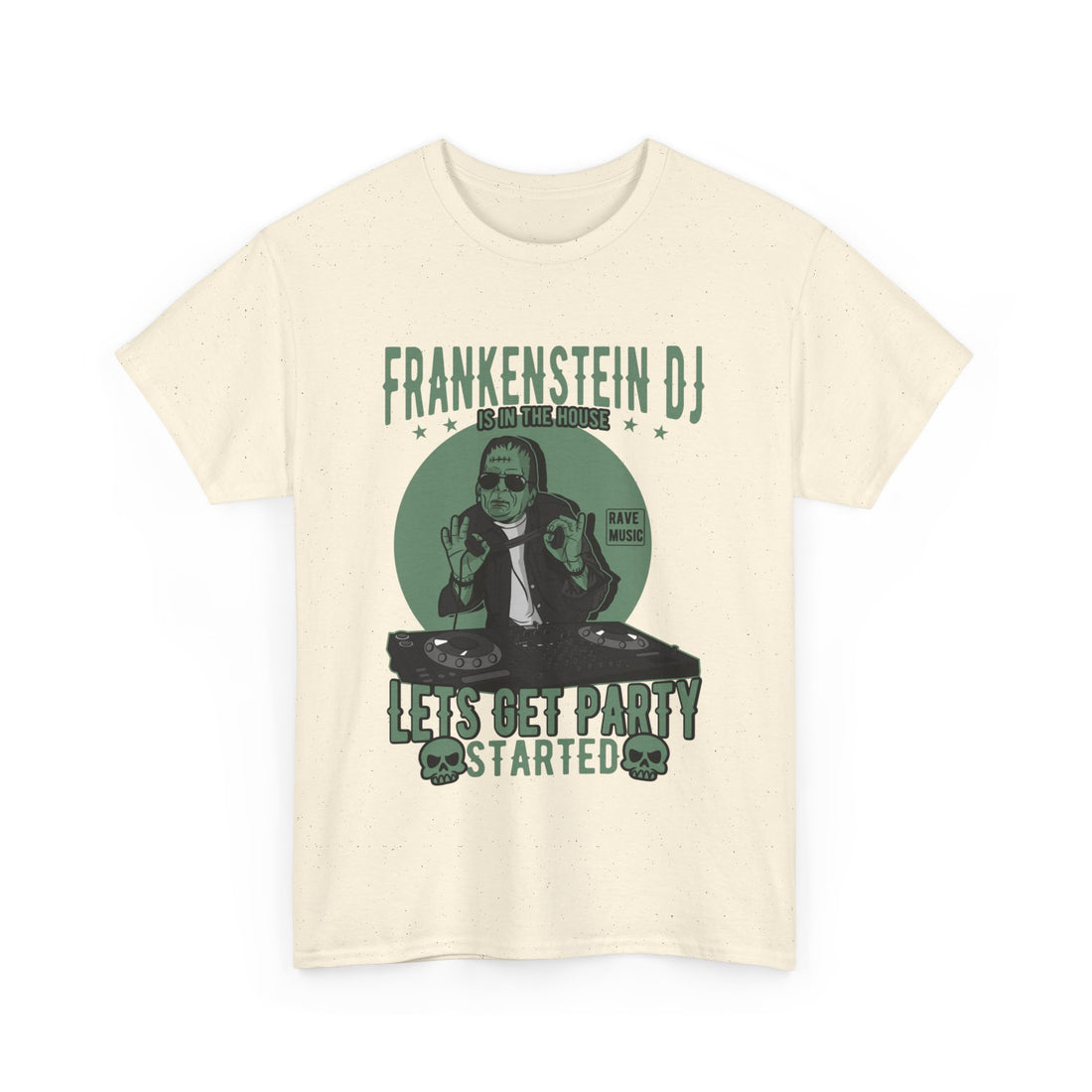 Frankenstein DJ T-Shirt - Graphic T-Shirt from Tee Utopia