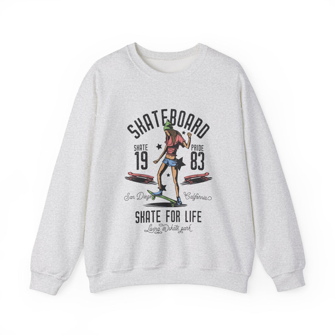 Skate For Life Sweatshirt - Graphic Sweatshirt from Tee Utopia