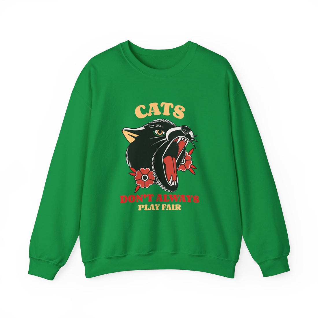 Cats Don't Always Play Fair Sweatshirt - Graphic Sweatshirt from Tee Utopia