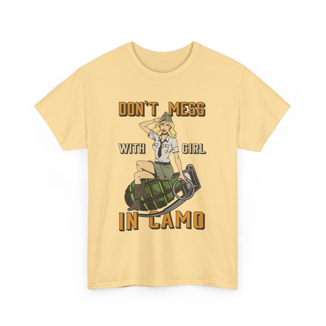 Don't Mess With a Girl in Camo T-Shirt - Graphic T-Shirt from Tee Utopia