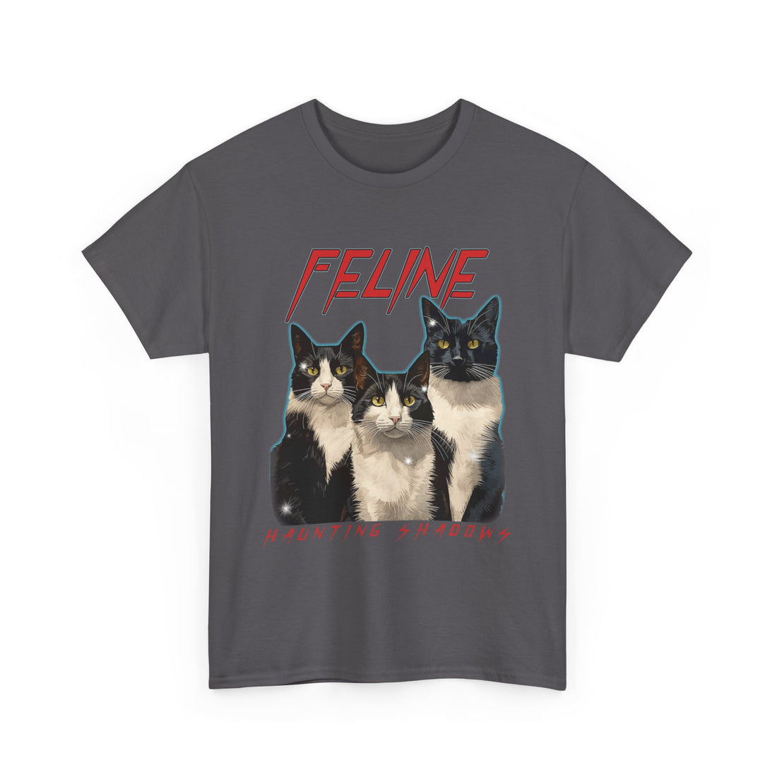 Feline Haunting Shadows T-Shirt - Graphic T-Shirt from Tee Utopia