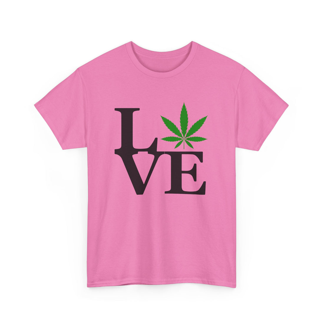 Love Cannabis Leaf T-Shirt - Graphic T-Shirt from Tee Utopia