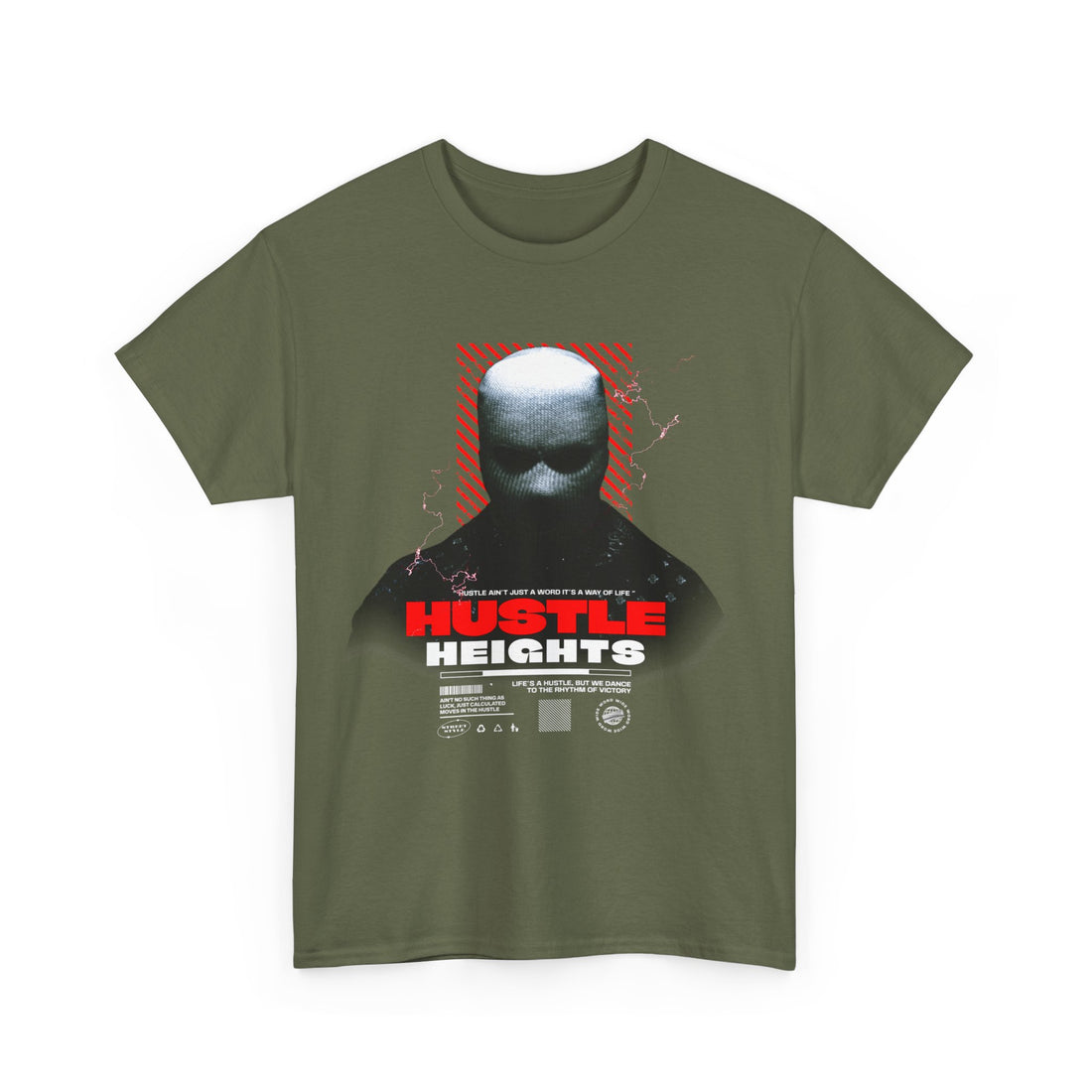 Hustle Heights T-Shirt - Graphic T-Shirt from Tee Utopia
