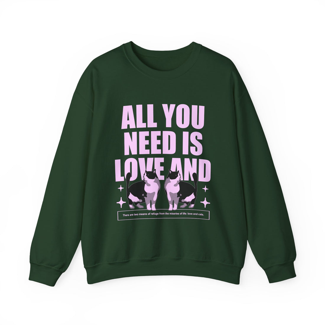 All You Need is Love Sweatshirt - Graphic Sweatshirt from Tee Utopia