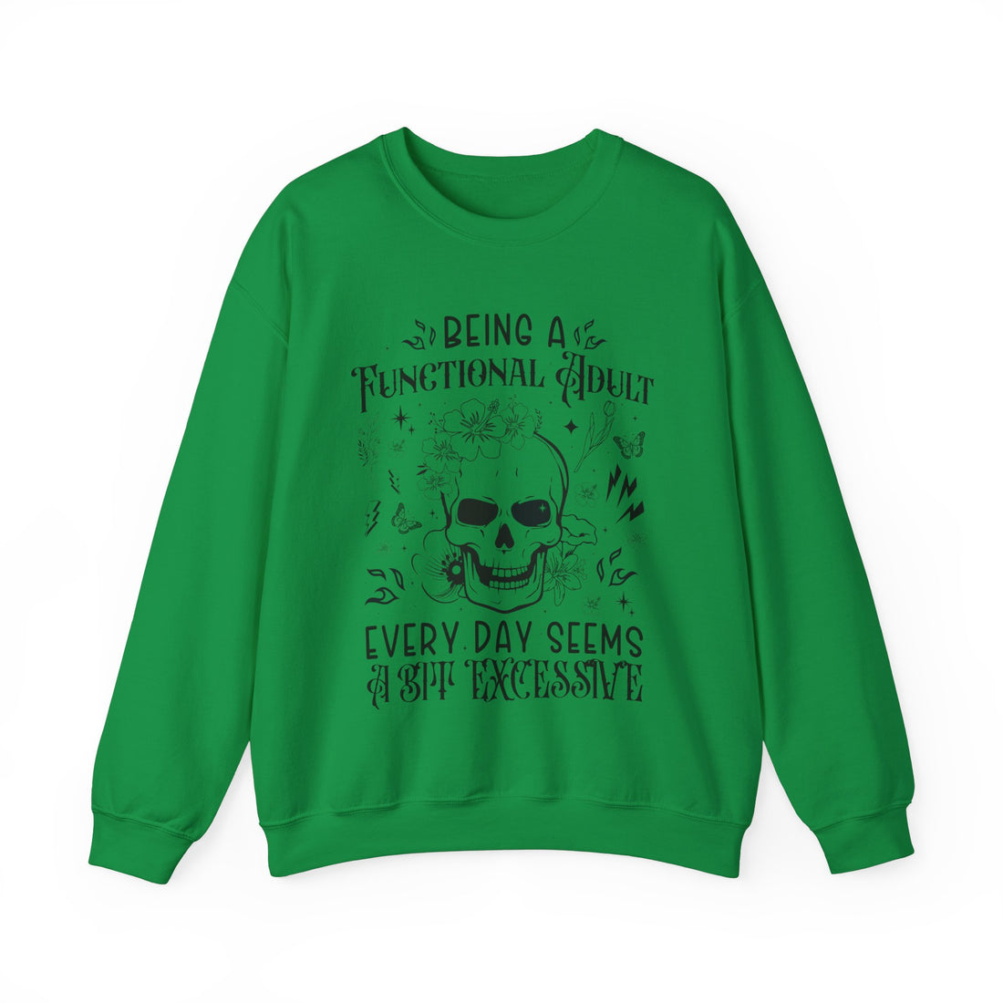 Being A Functional Adult Sweatshirt - Graphic Sweatshirt from Tee Utopia