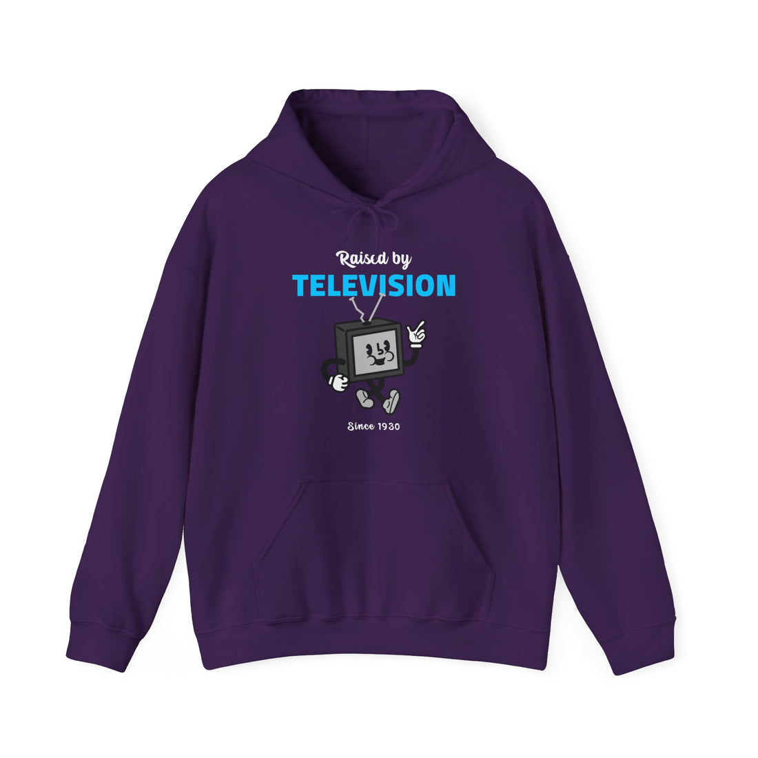 Raised By Television Hoodie - Graphic Hoodie from Tee Utopia