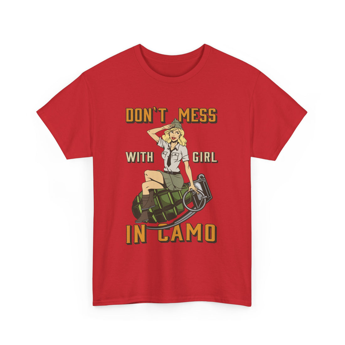 Don't Mess With a Girl in Camo T-Shirt - Graphic T-Shirt from Tee Utopia