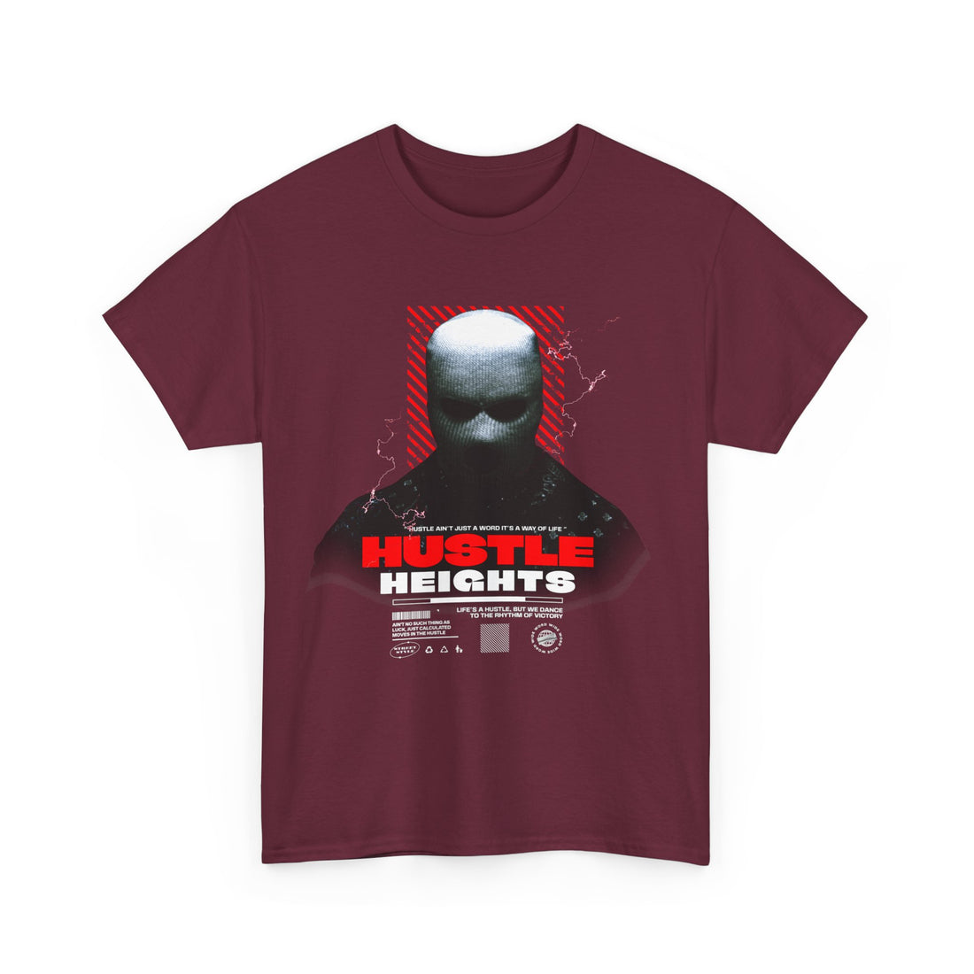 Hustle Heights T-Shirt - Graphic T-Shirt from Tee Utopia