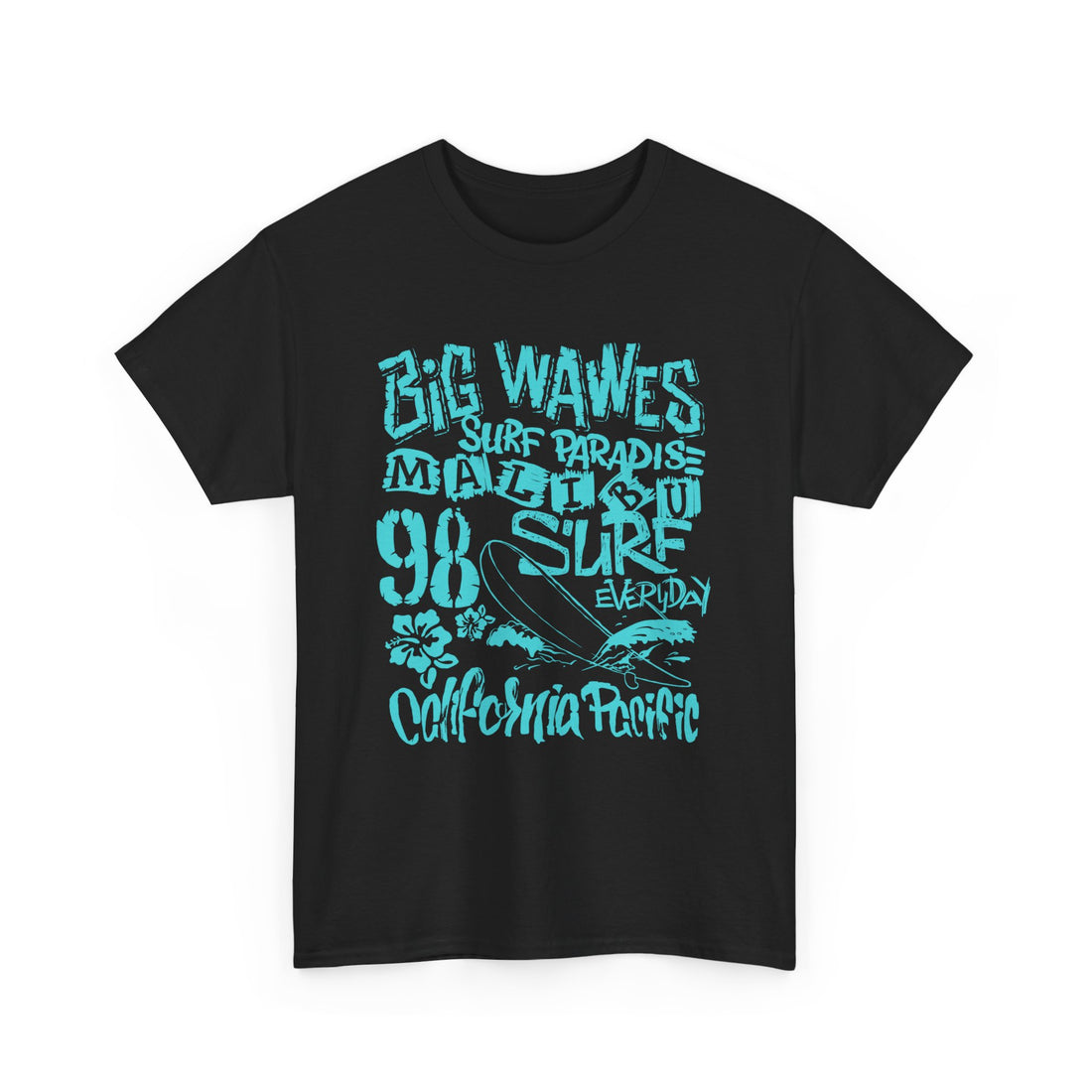 Big Waves Surf Paradise T-Shirt - Graphic T-Shirt from Tee Utopia