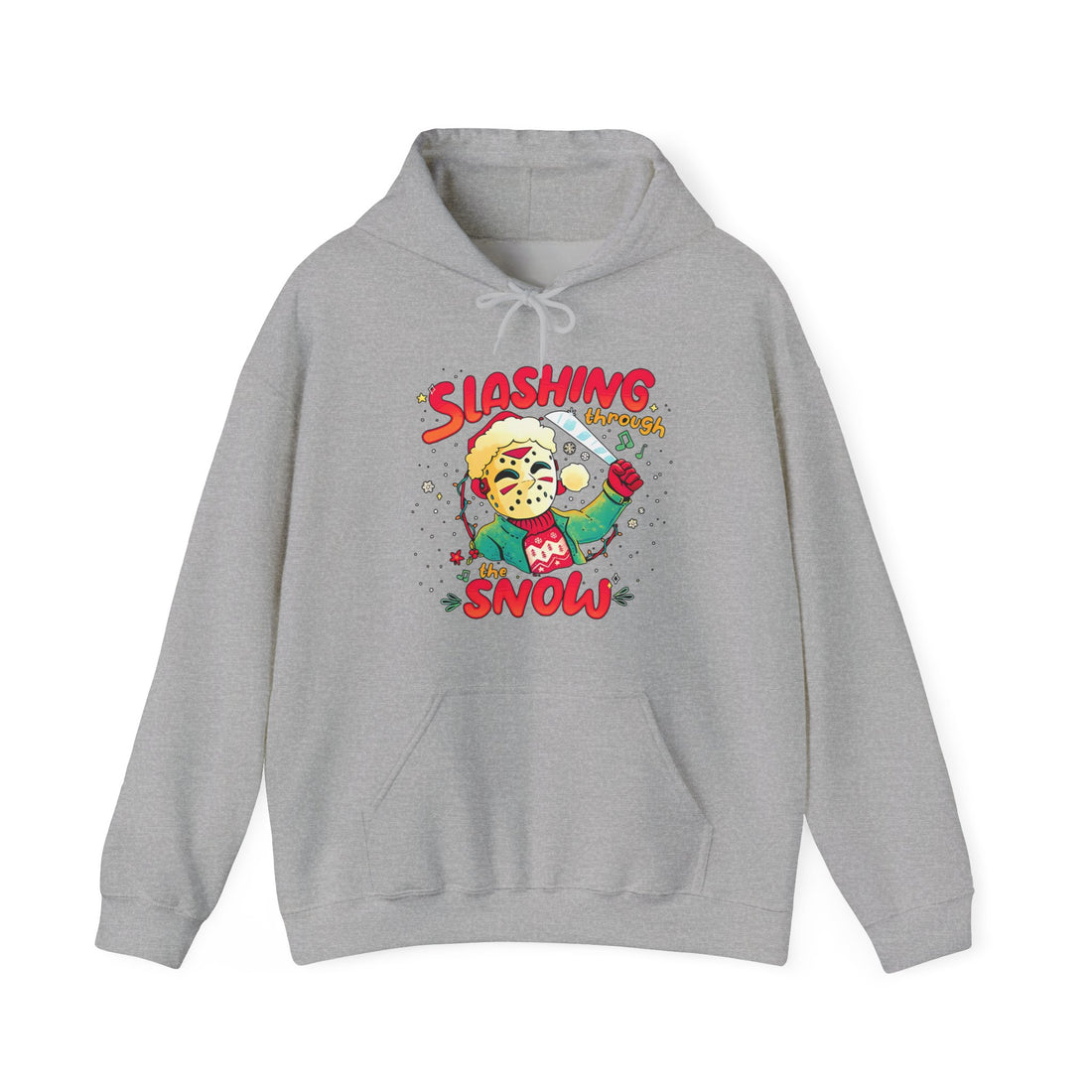 Slashing Through The Snow Hoodie - Graphic Hoodie from Tee Utopia
