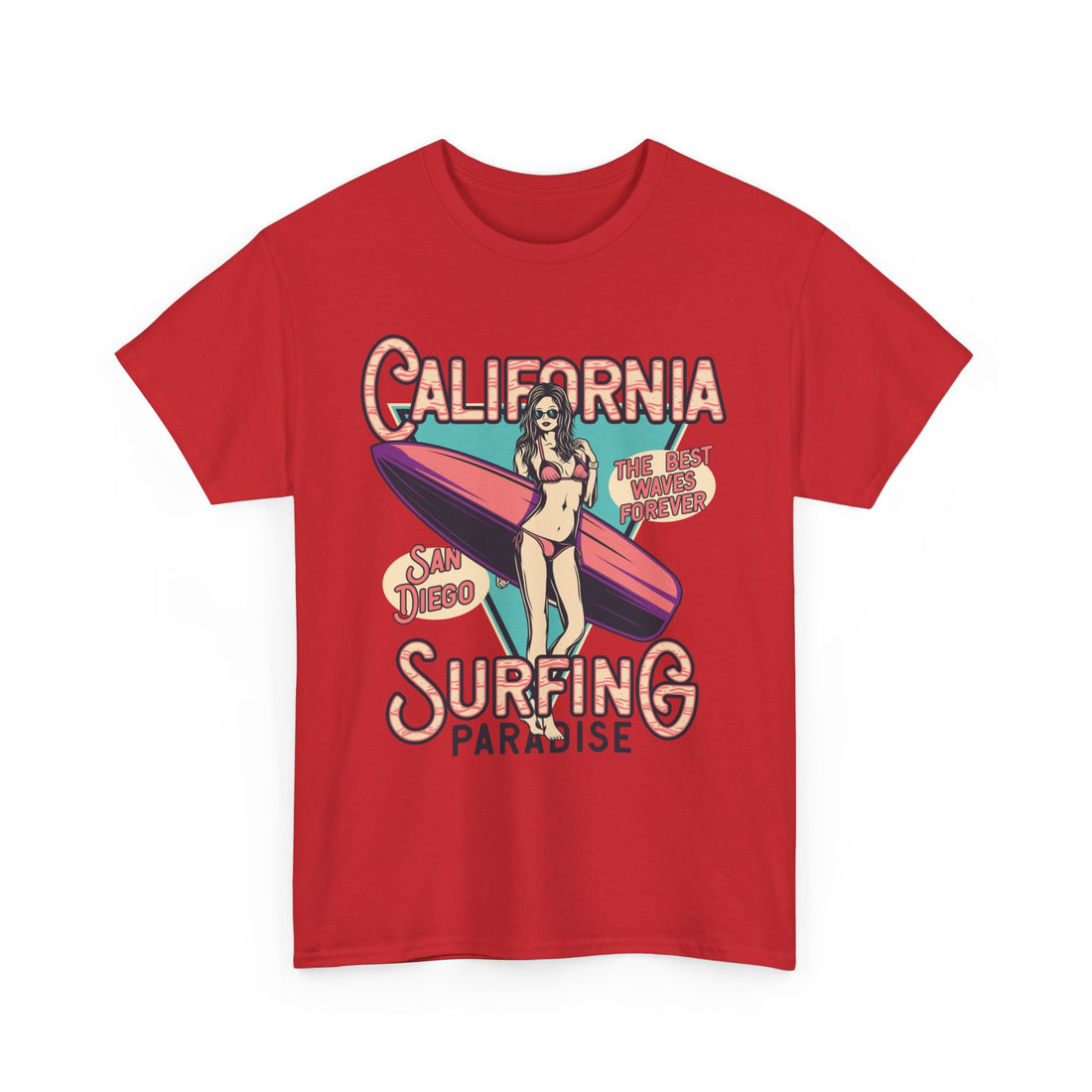 California Surfing Paradise T-Shirt - Graphic T-Shirt from Tee Utopia