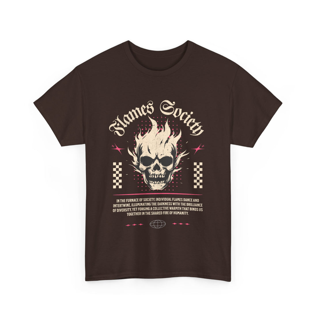 Flames Society T-Shirt - Graphic T-Shirt from Tee Utopia