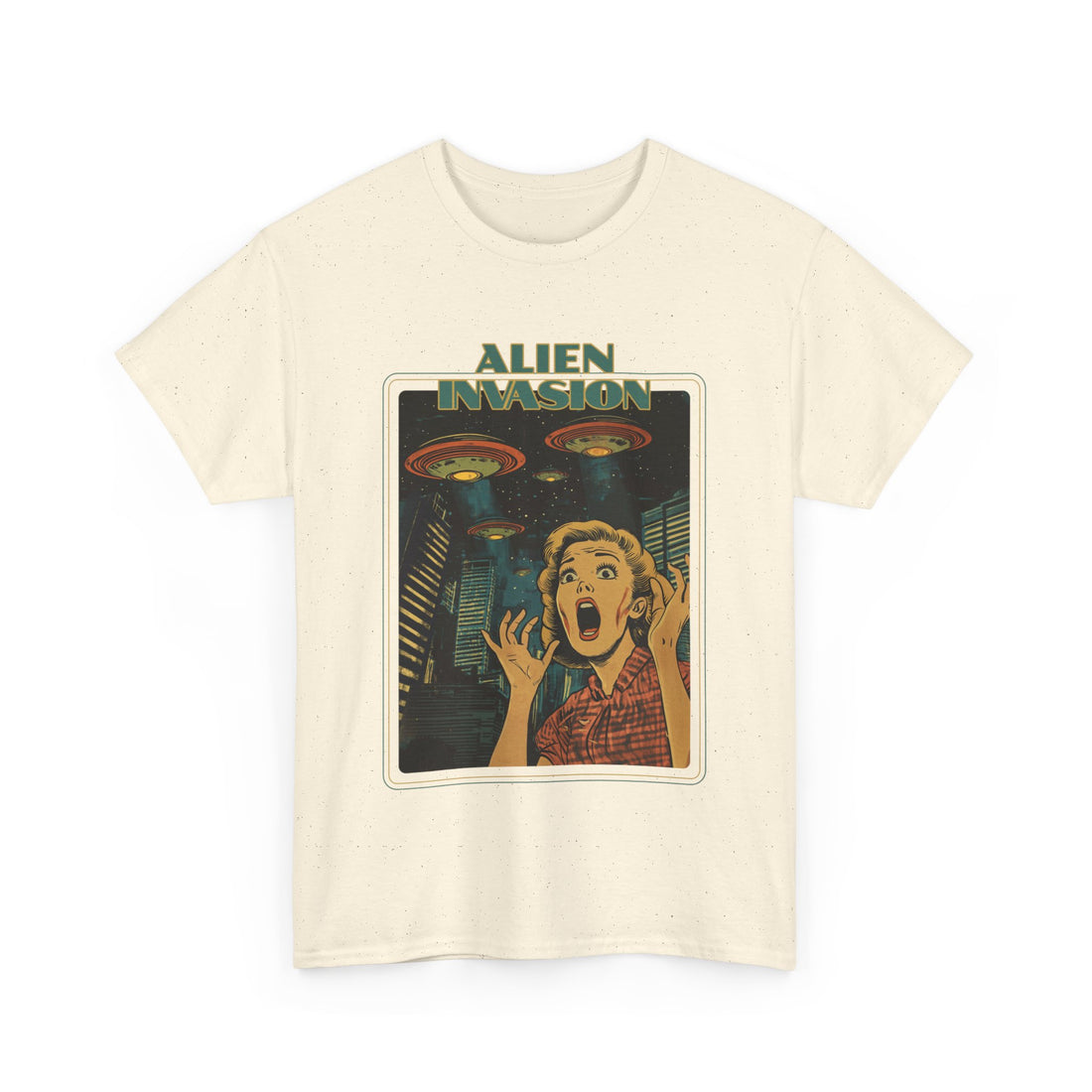 Alien Invasion City Attack T-Shirt - Graphic T-Shirt from Tee Utopia