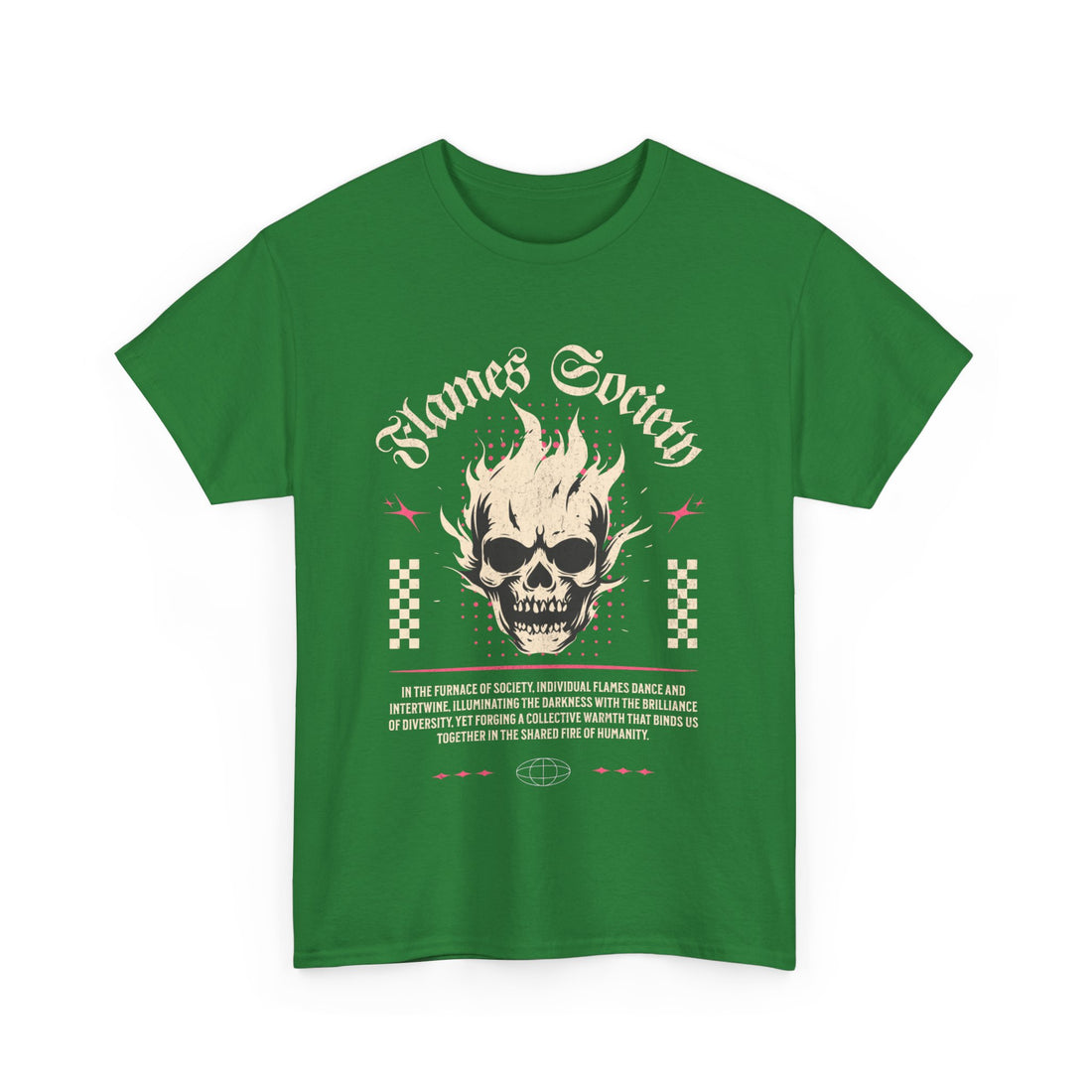 Flames Society T-Shirt - Graphic T-Shirt from Tee Utopia