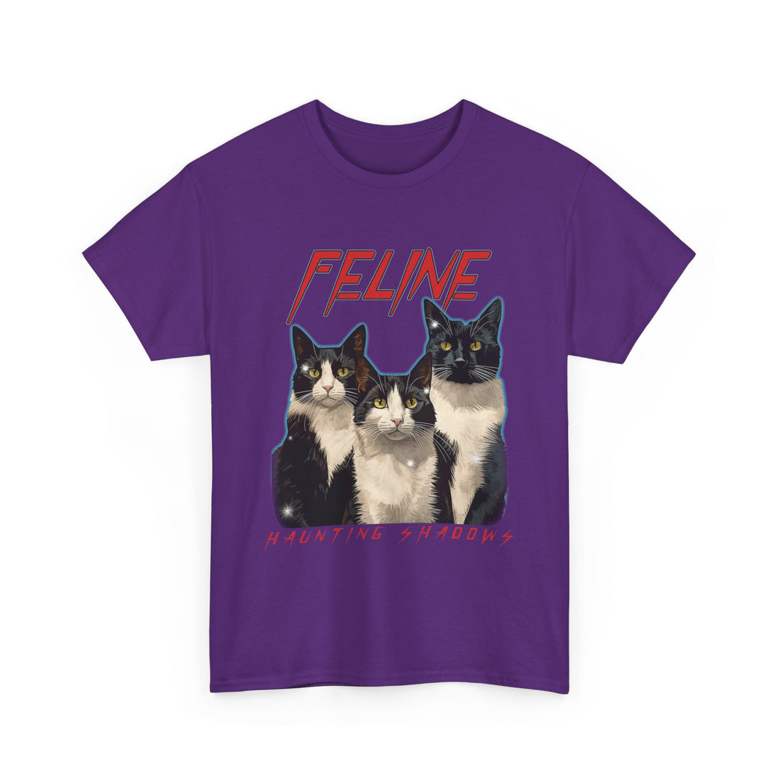Feline Haunting Shadows T-Shirt - Graphic T-Shirt from Tee Utopia
